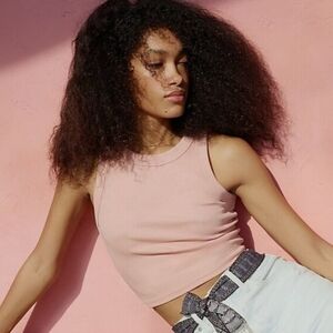 MADEWELL Brightside Crop Tank - Antique Coral - XS